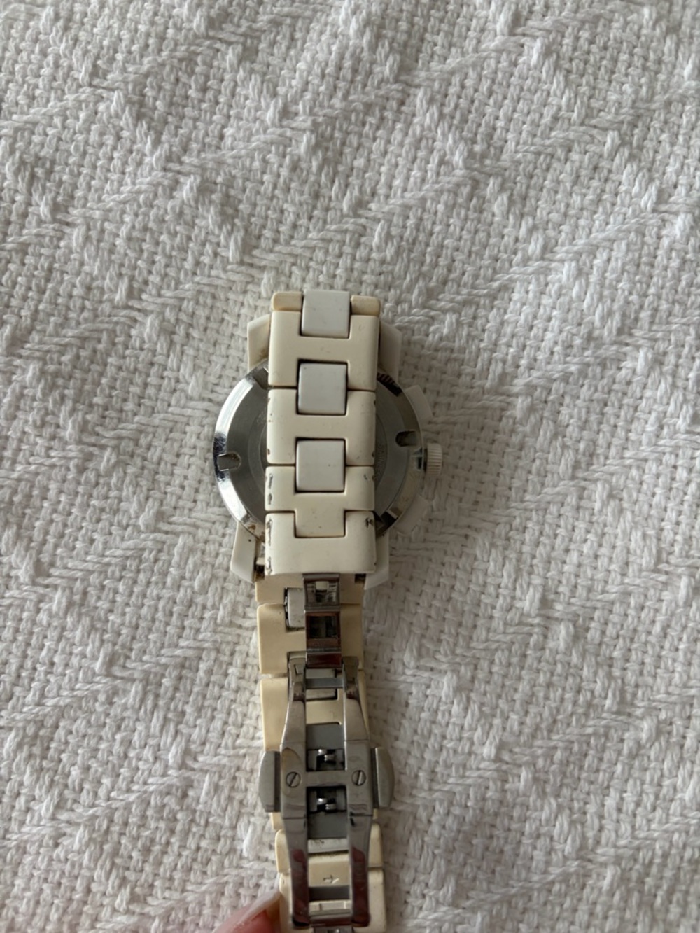 Movado White Ceramic Link Bracelet Watch - Picture 4 of 4